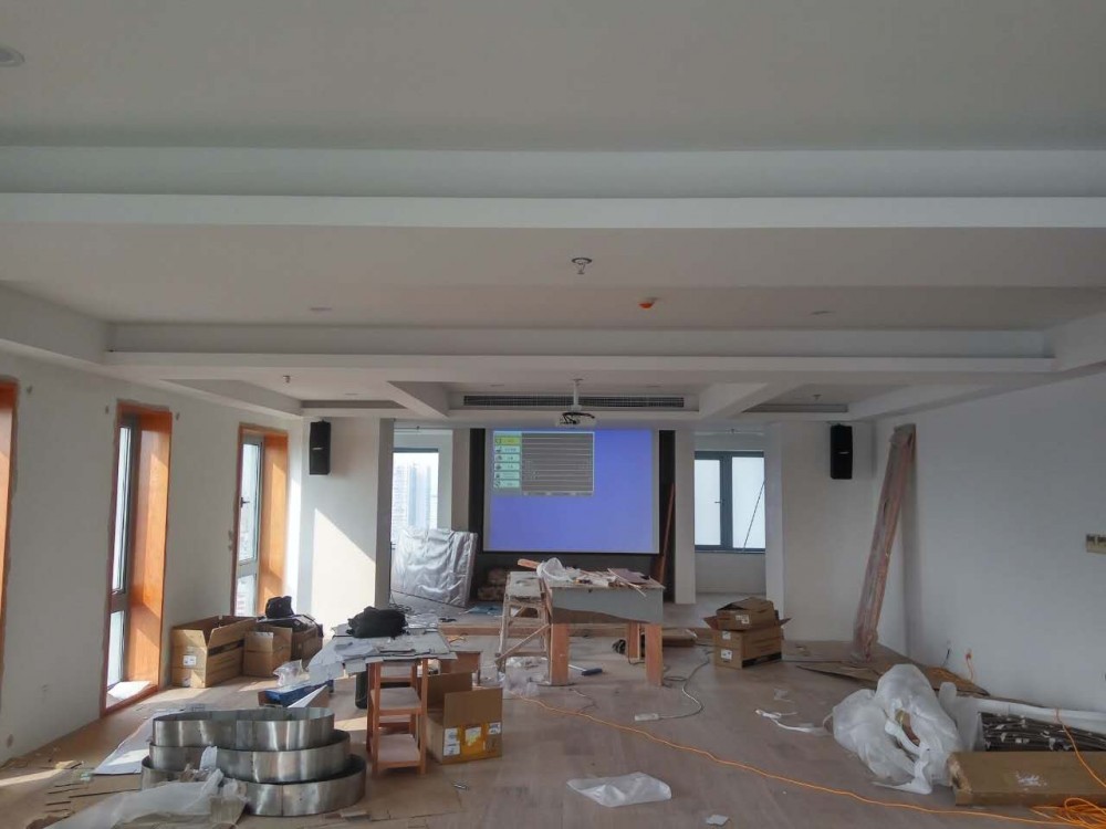 上海国盛中心某国学讲堂专业音响设备安装调试完毕